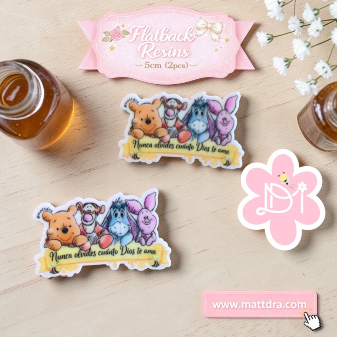 Nunca olvides cuánto Dios te Ama - Planar Resins (2pcs)