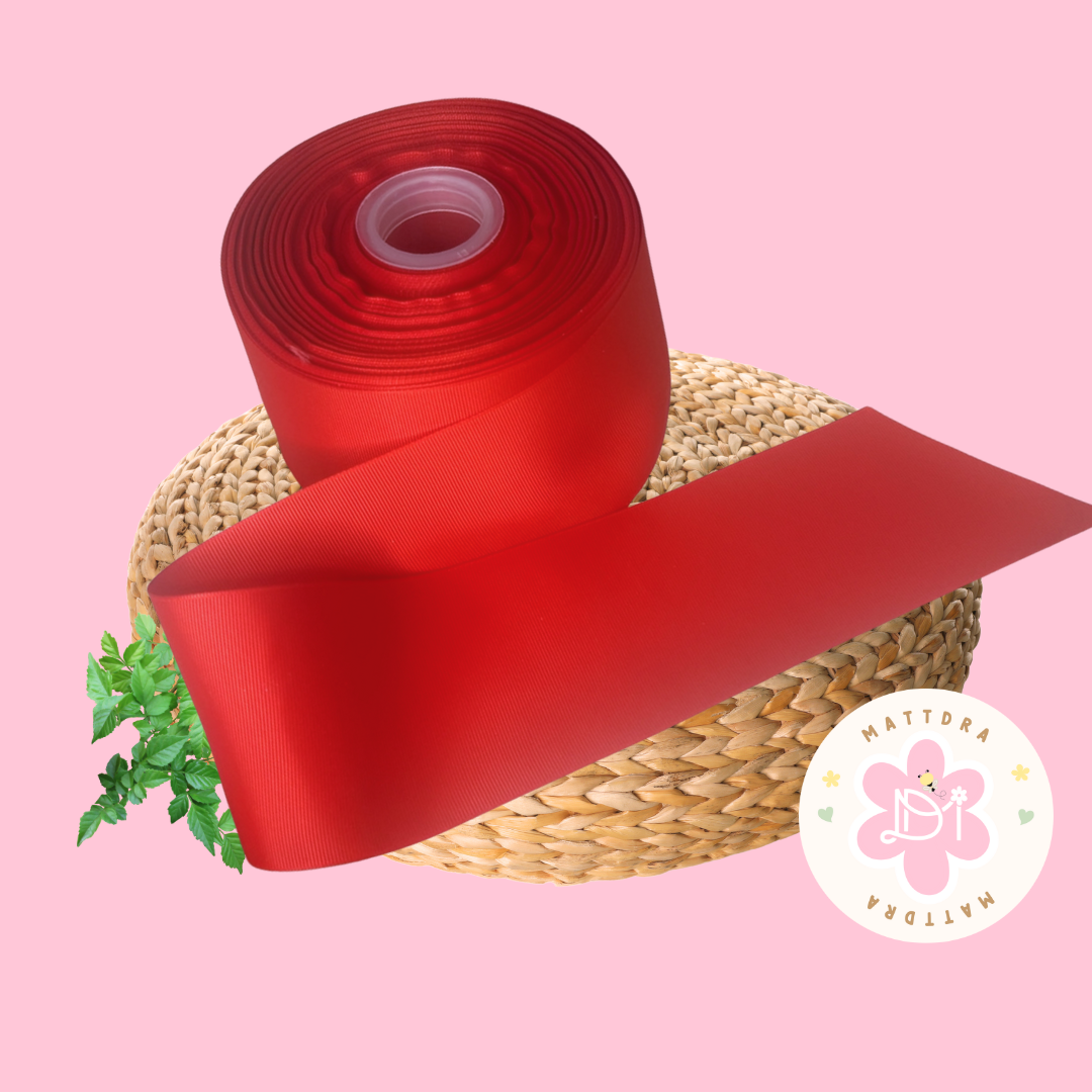 Grossgrain Ribbon 3" (75mm) Red