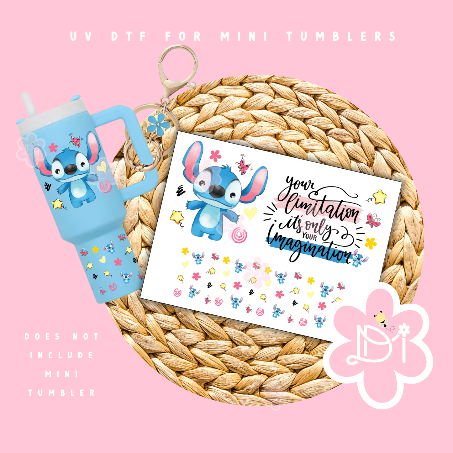 Your limitation its only in your imagination mini tumbler UV DTF