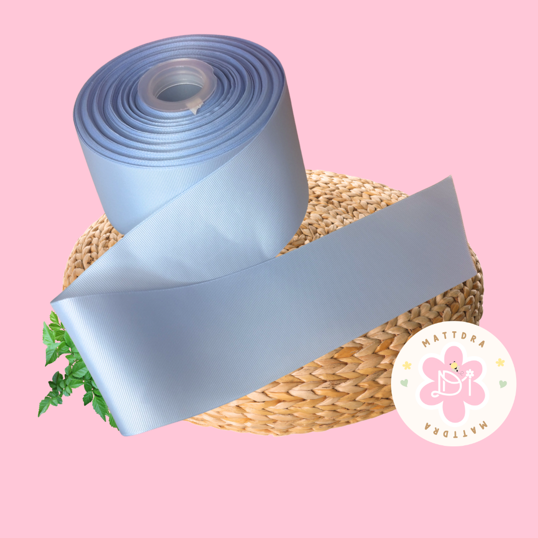 Grossgrain Ribbon 3" (75mm) Light blue