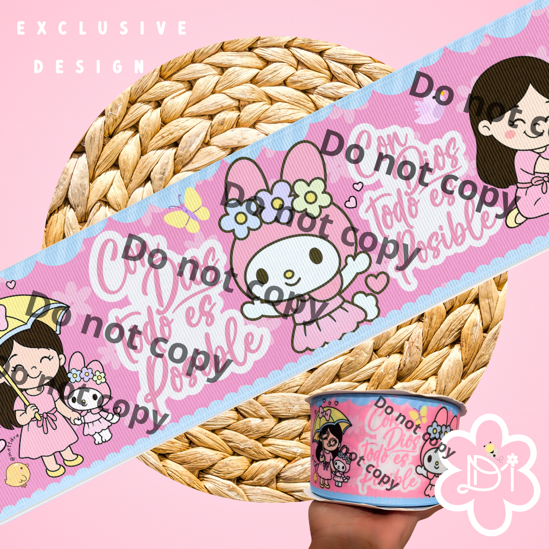 Con Dios todo es posible - 3" Ribbon - Exclusive Design