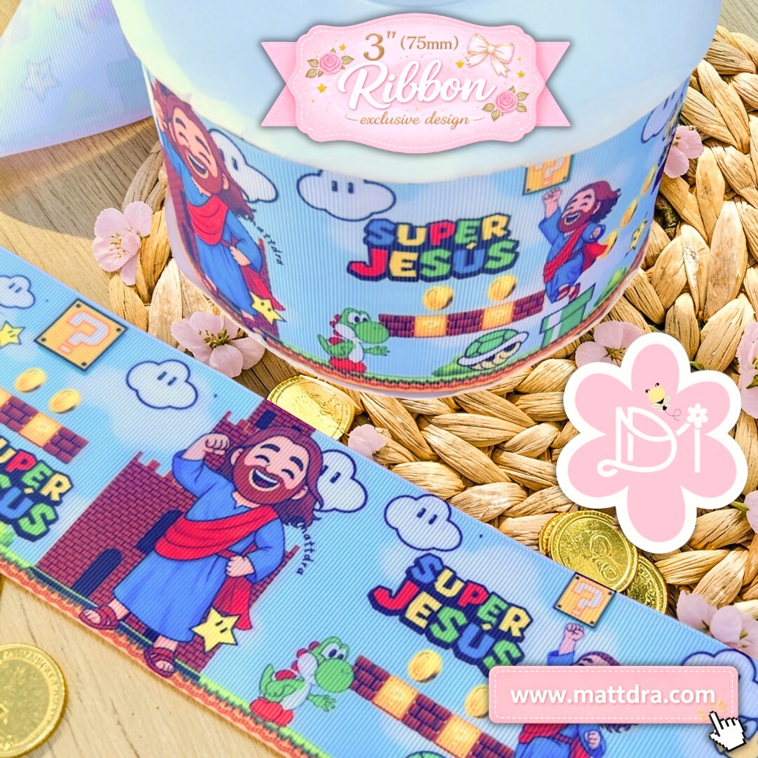 Súper Jesús - 3” Ribbon - Exclusive Design