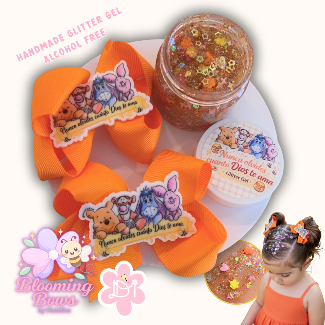 Bundle - Par de Lazitos - Handmade Glitter Gel - Nunca olvides cuánto Dios te Ama