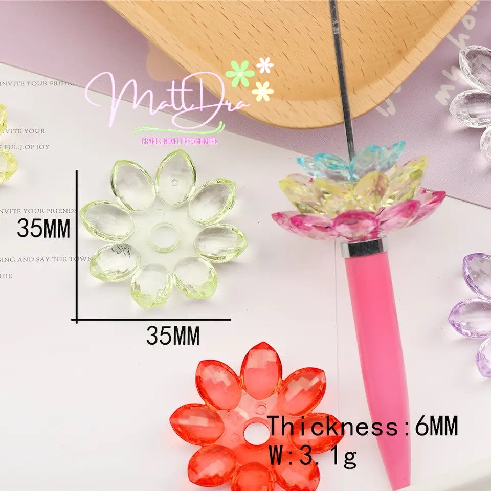 Cuentas acrílicas de loto (grandes 35 mm)