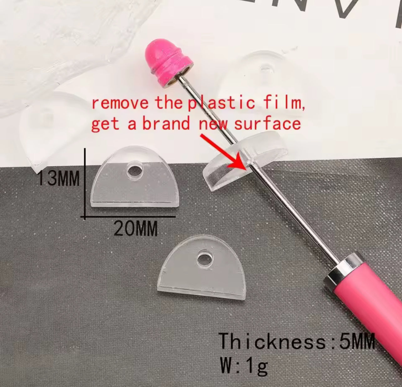 Acrylic Beadable Spacers 6pcs