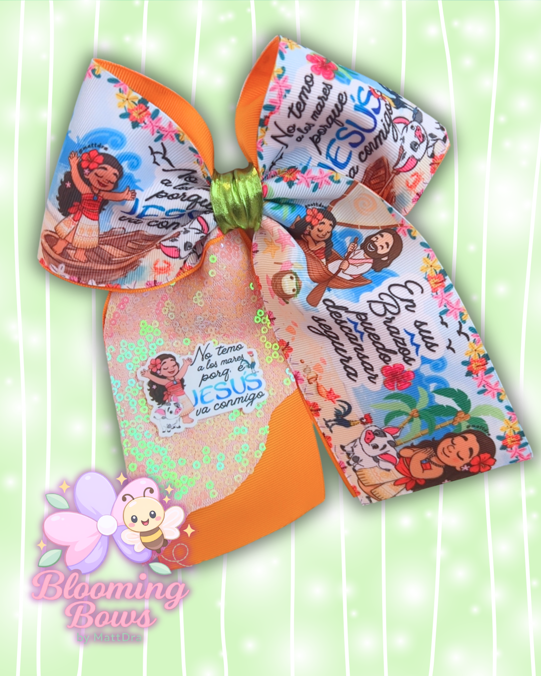 Handmade - Lazo (moño) coletero - No temo a los mares