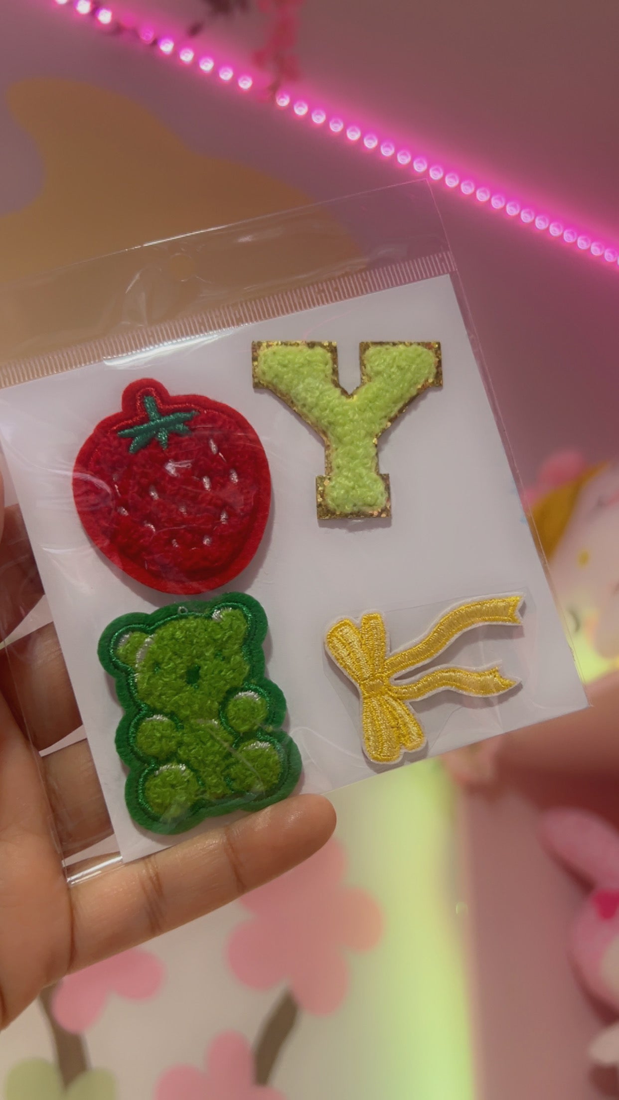 Sticker Patches 4pcs - Strawberry/ Bear