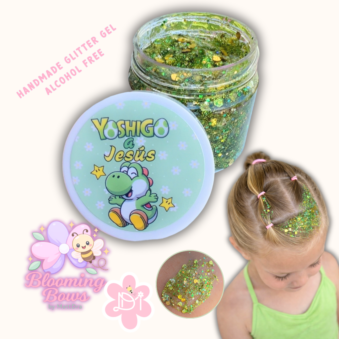 Handmade Glitter Gel - YoShigo a Jesùs/ frasco 1.86 oz