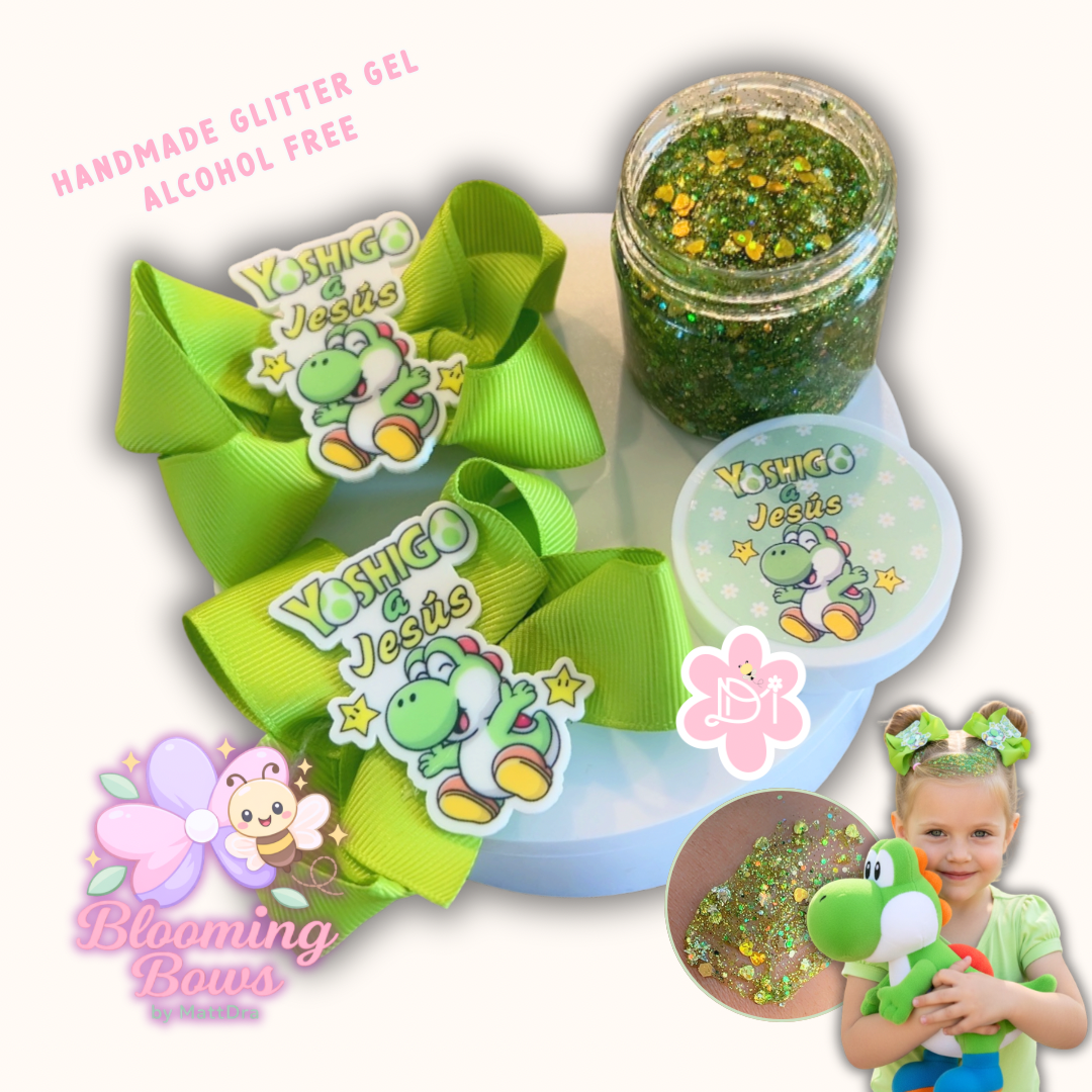 Bundle - Par de lazitos + Handmade Glitter Gel - YoShigo a Jesús