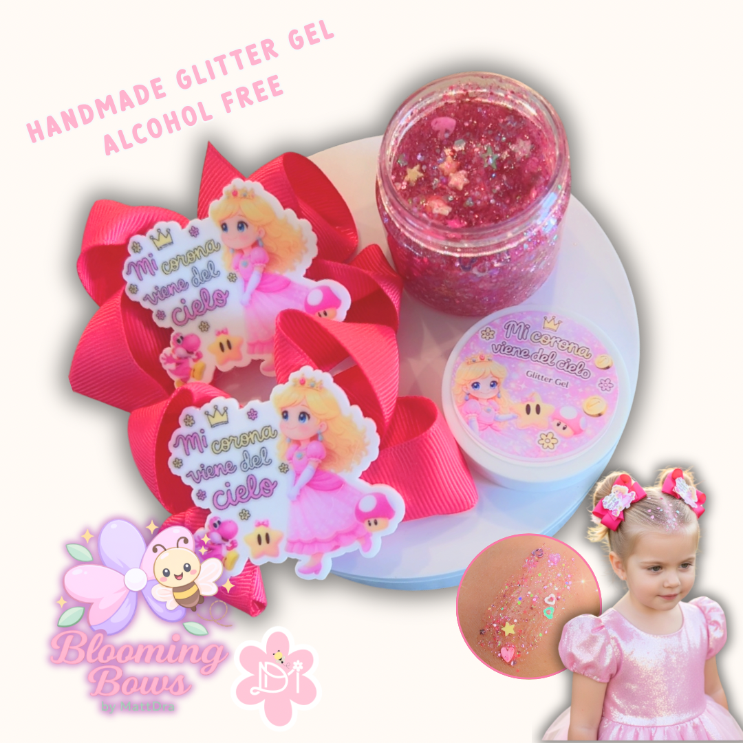Bundle - Par de lazitos + Handmade Glitter Gel - Mi corona viene del cielo