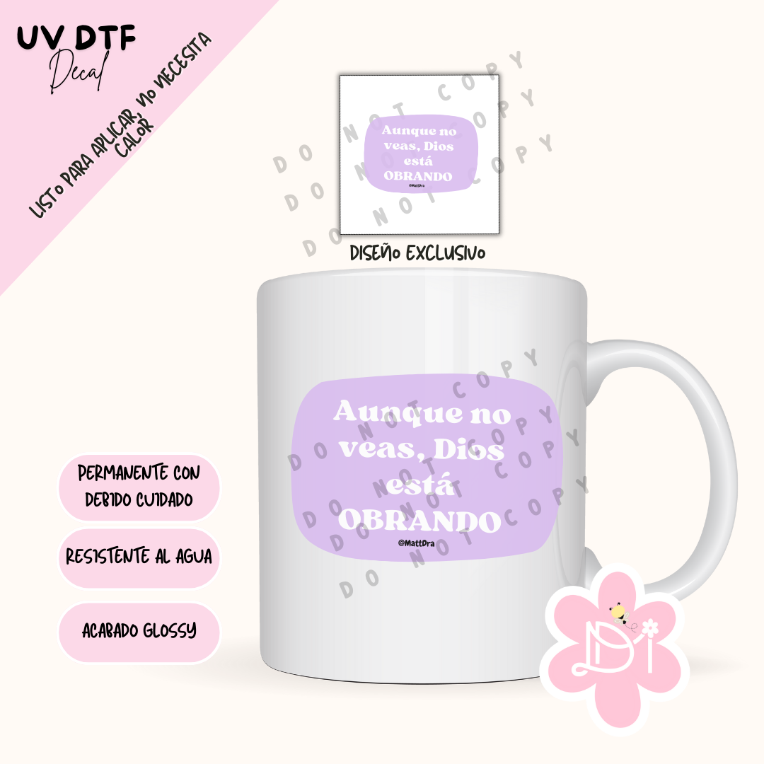 UV DTF Decal - Aunque no veas