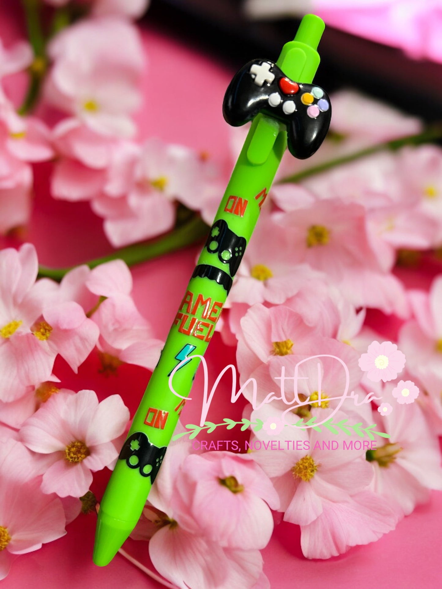 Handmade Pen with pen wrap uv dtf Gamers