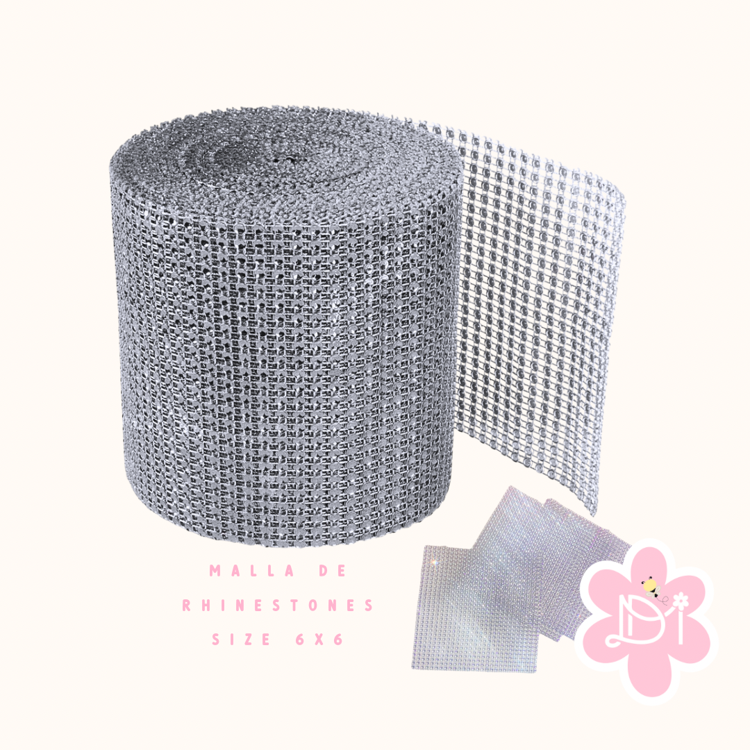 Malla de Rhinestones (corte en 6x6”)
