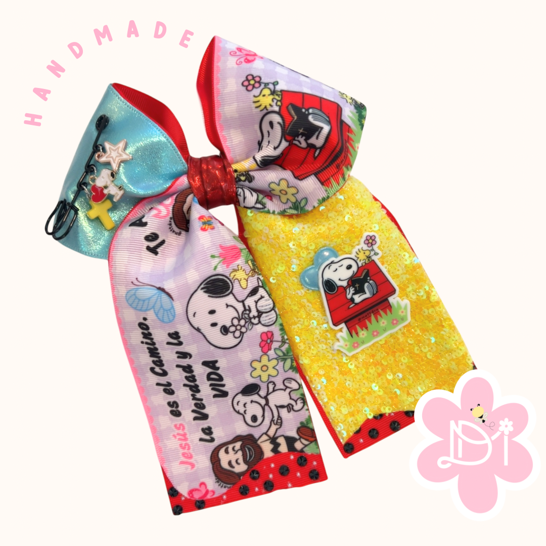 Handmade - Lazo (moño) coletero - Jesús es el camino , la verdad y la vida