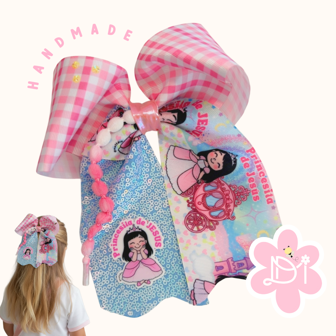 Handmade / Lazo (moño) medio boutique/ Princesita de Jesús