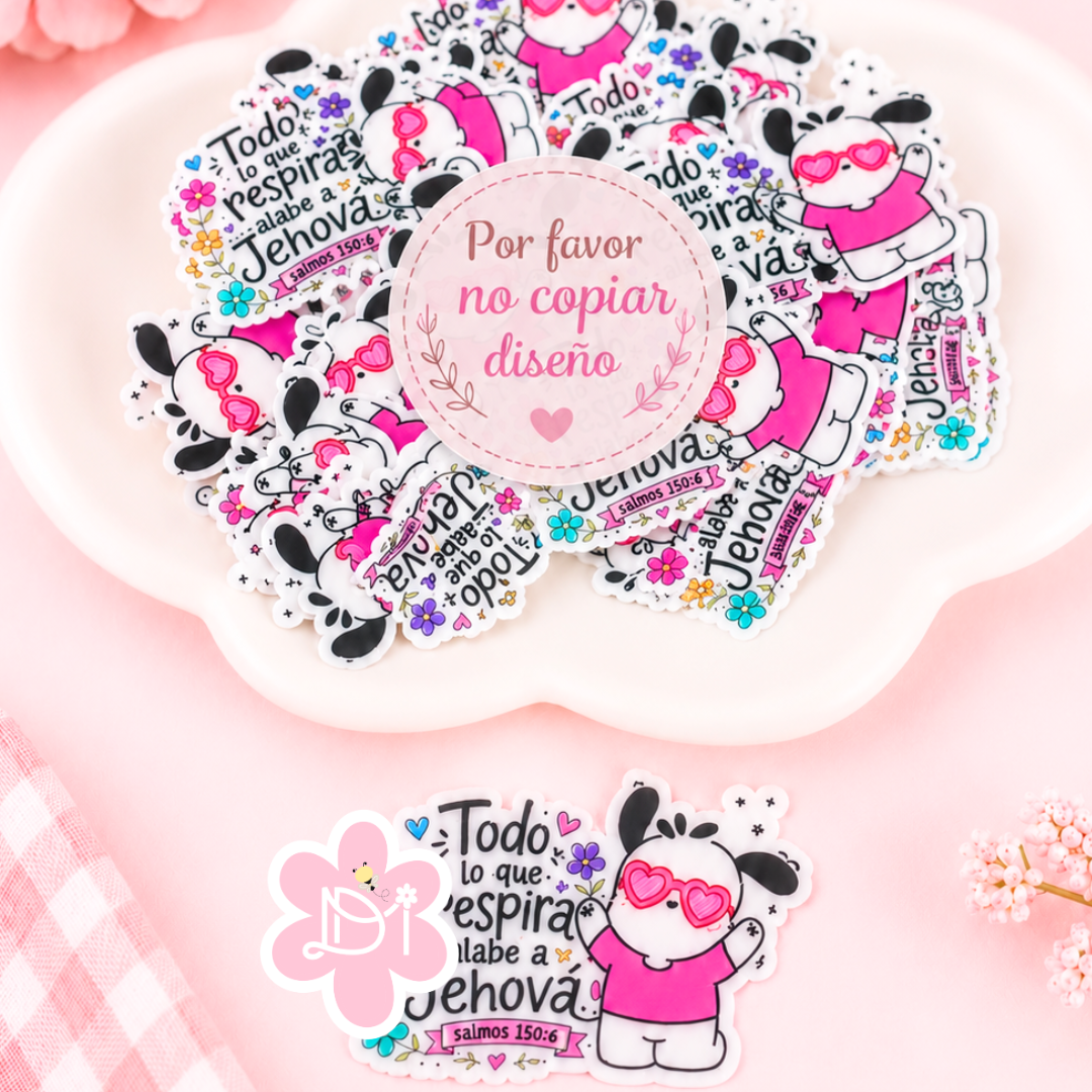 2PCS Christian Kawaii Planar Resin Flatback Cabochons | Psalm 150:6 DIY Bow Centers Exclusive Design