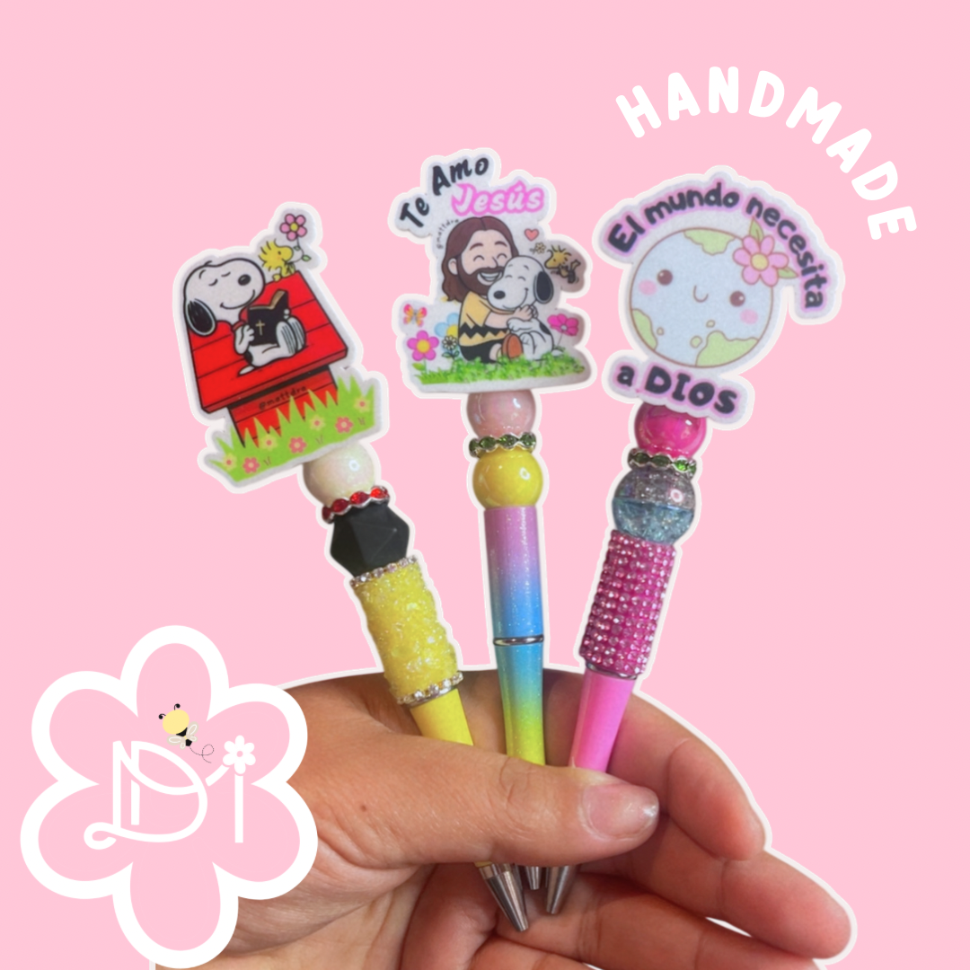 Handmade - Beadable Pens - Christian message
