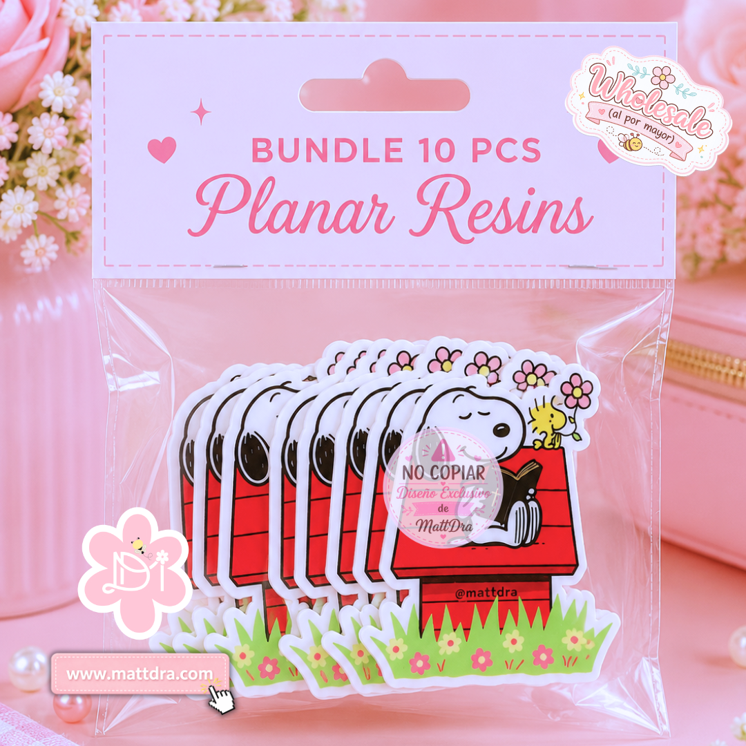 Dog Reading Bible Planar Resin Flatback Embellishments – 10 PCS Bundle