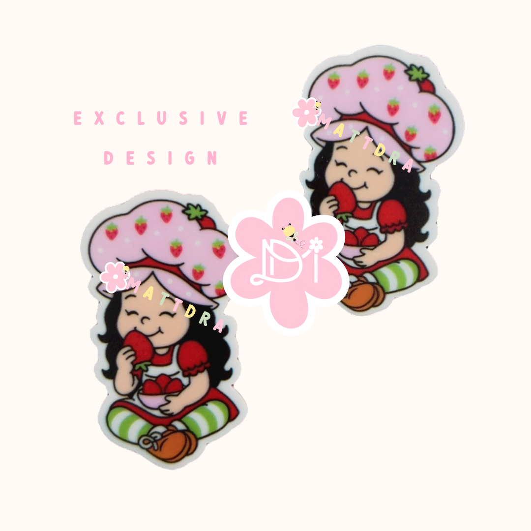Strawberry Girl - Planar Resins 2pcs - Exclusive Design