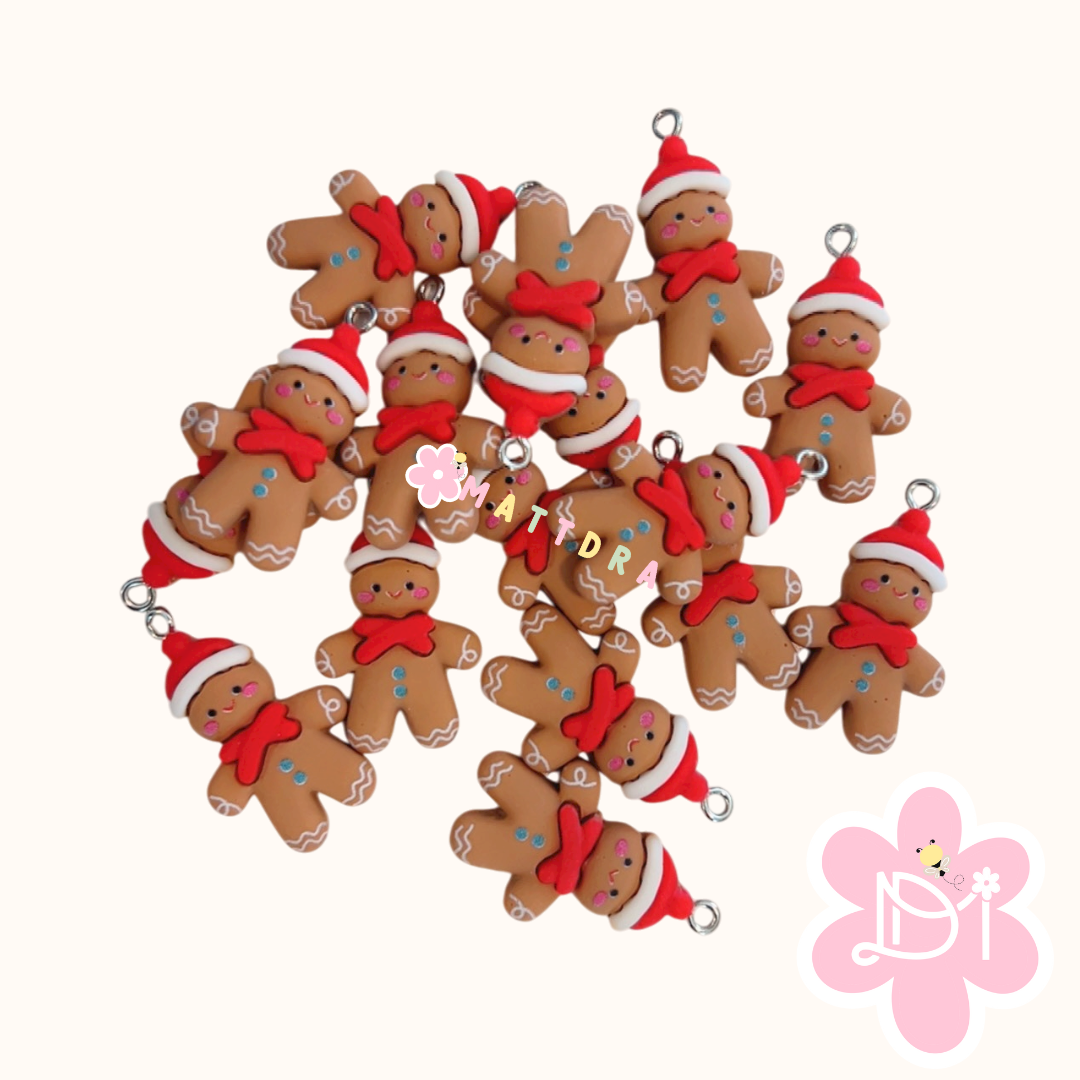 3D Gingerbread Diy Pendants - 3pcs