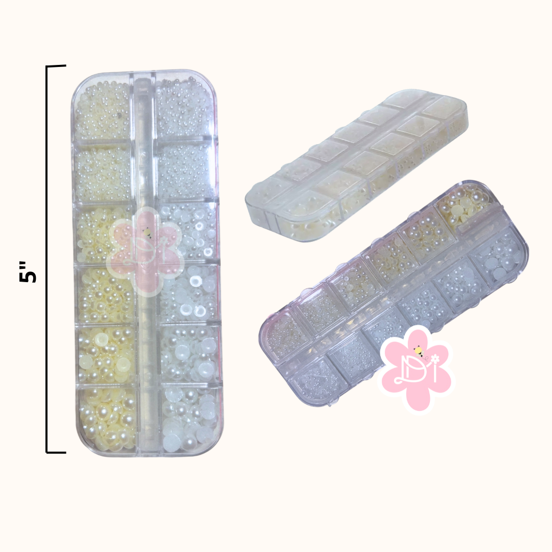 Plastic Pearls - White and Ivory