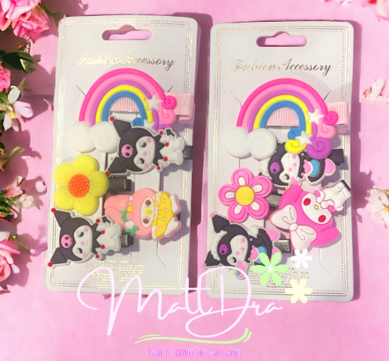 Kuromi hairclips / sanrio /kawaii (assorted)