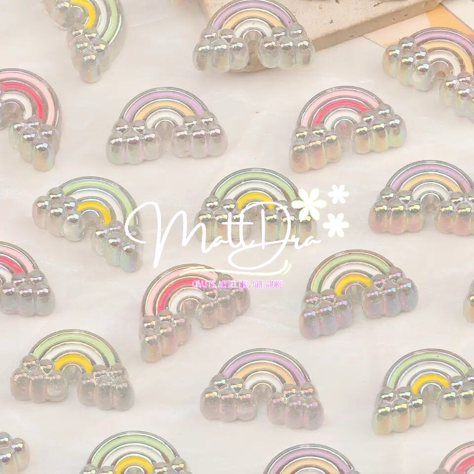 Rainbow Acrylic Beads (3 pcs mix)