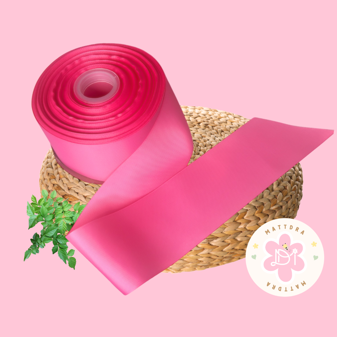 Grossgrain Ribbon 3" (75mm) hot pink