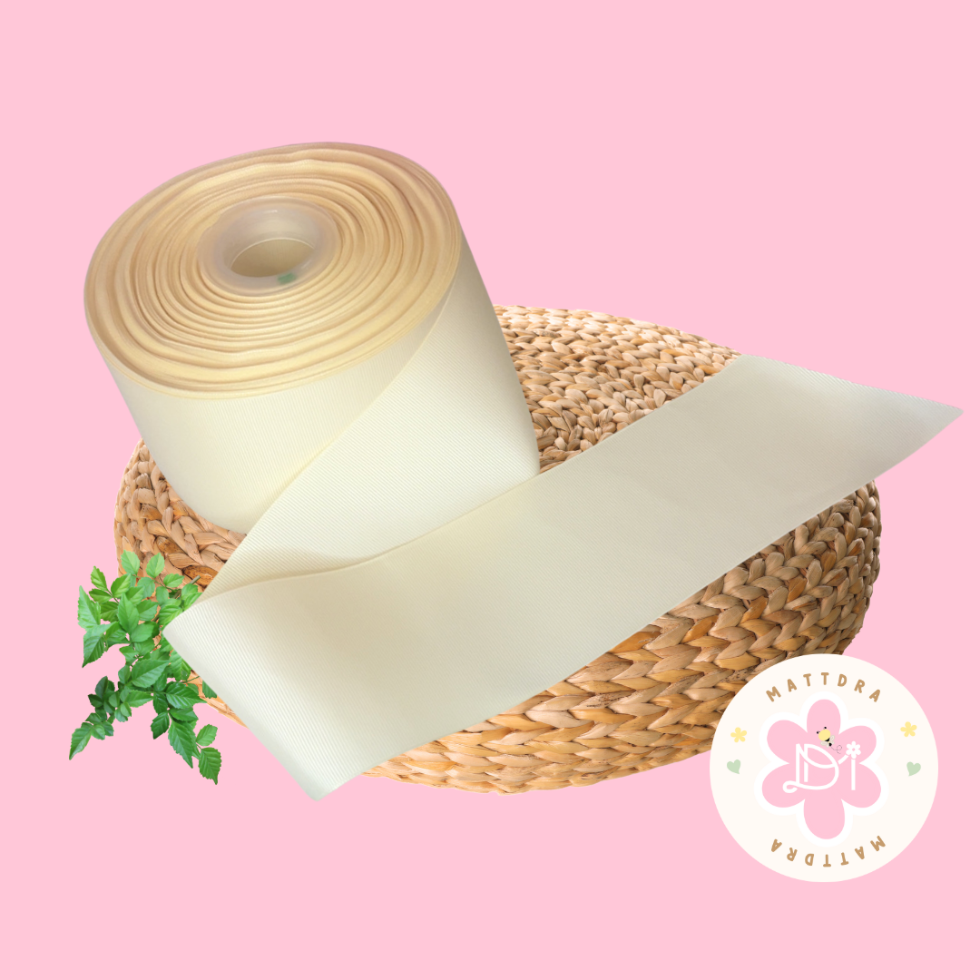 Grossgrain Ribbon 3" (75mm) Ivory
