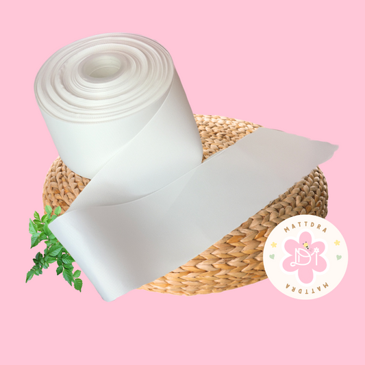 Grossgrain Ribbon 3" (75mm) White