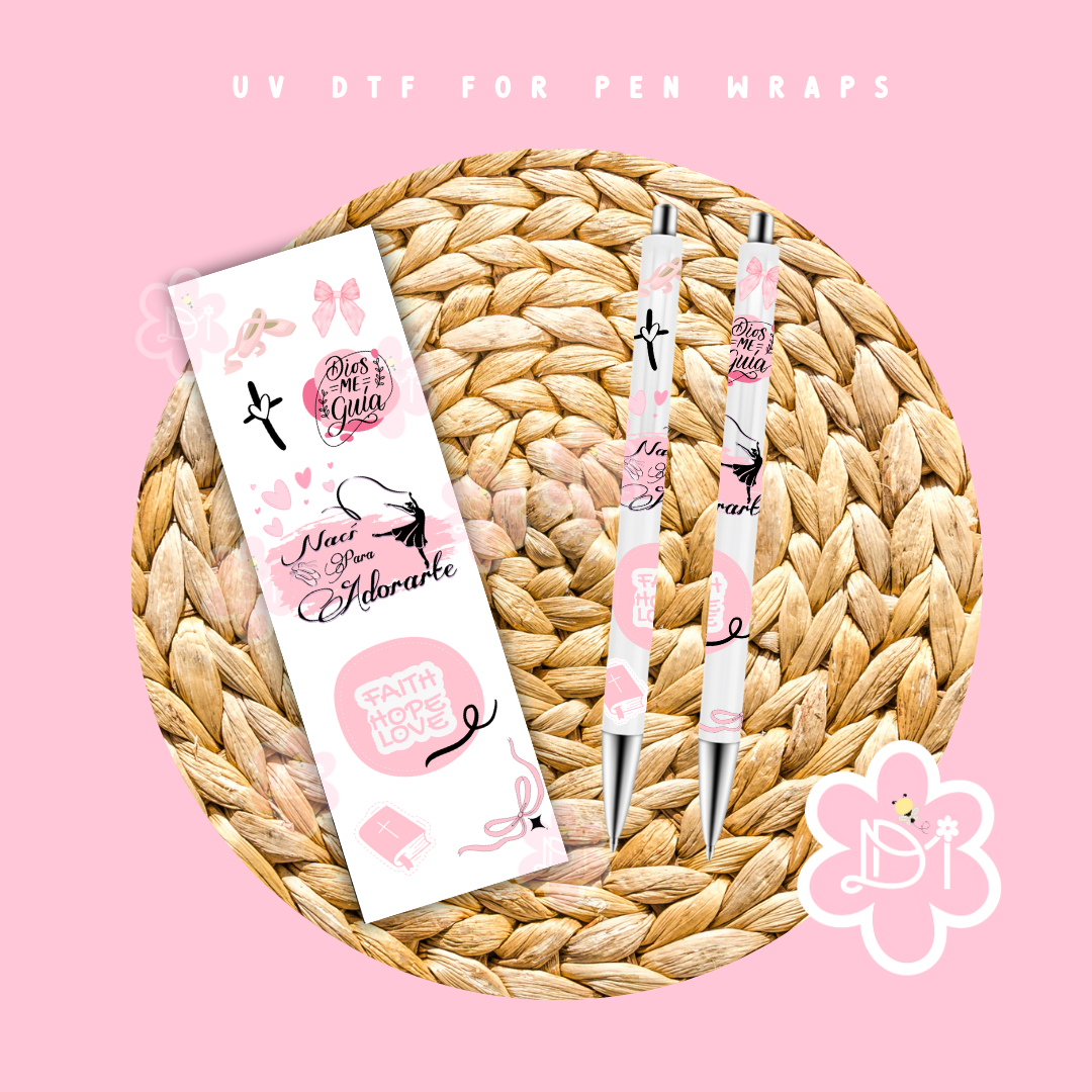 Nací para adorarte UV DTF pen wrap