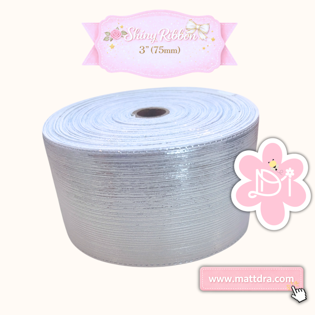 Lines Shiny Ribbon 3" (75mm)