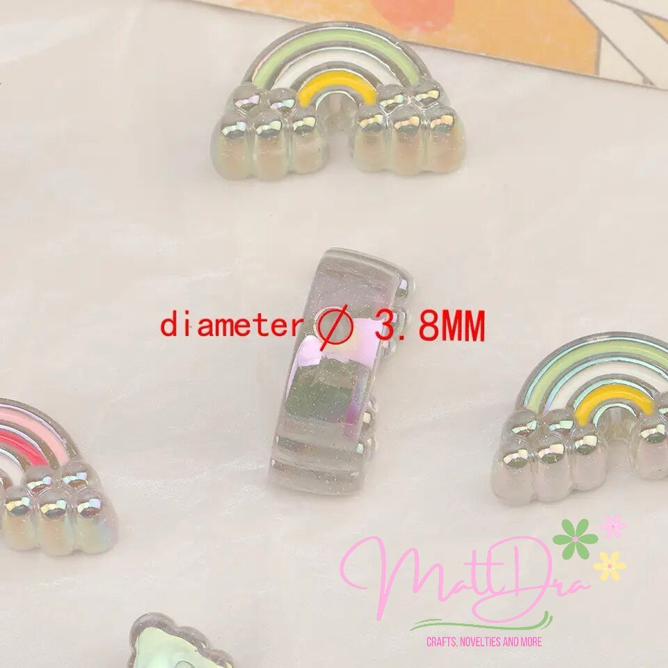 Rainbow Acrylic Beads (3 pcs mix)