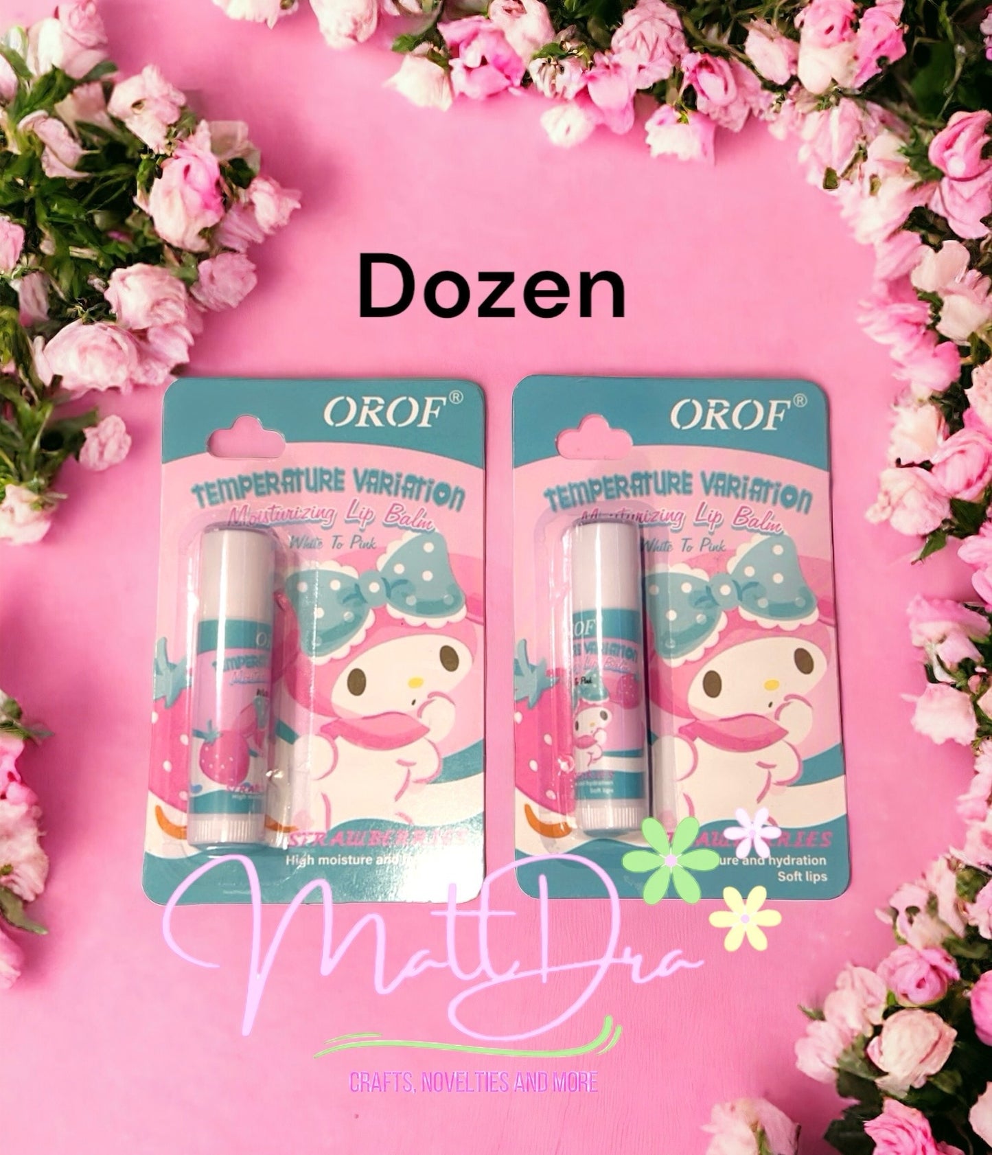 Dozen Lipbalms melody kawaii (12pcs)