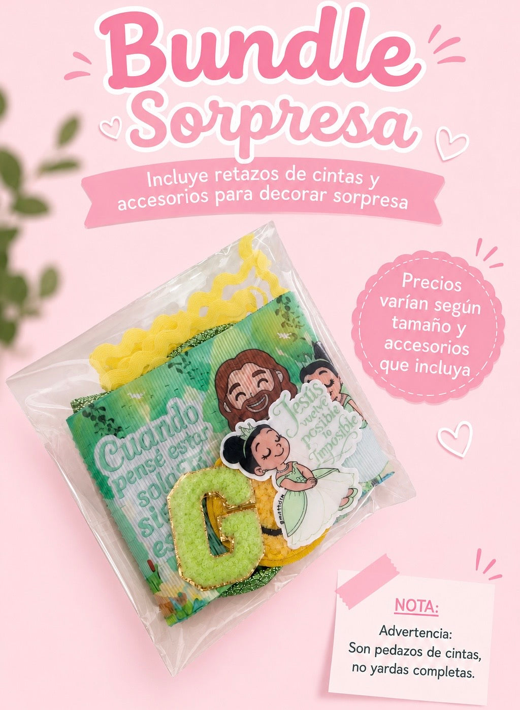 Bundle Sorpresa de Retazos de Cintas Cristianas |Jesús vuelve posible lo imposible