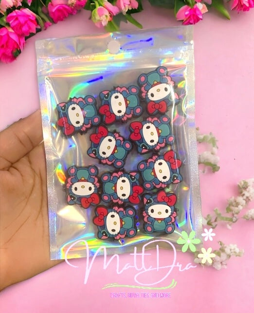 Focal beads kitty stich wholesale 10pcs