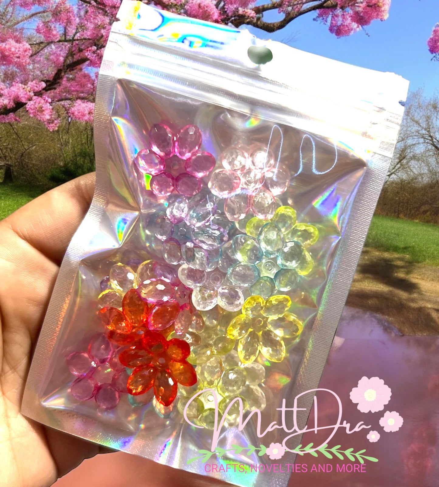 Lotus flowers small 21mm 20pcs mix