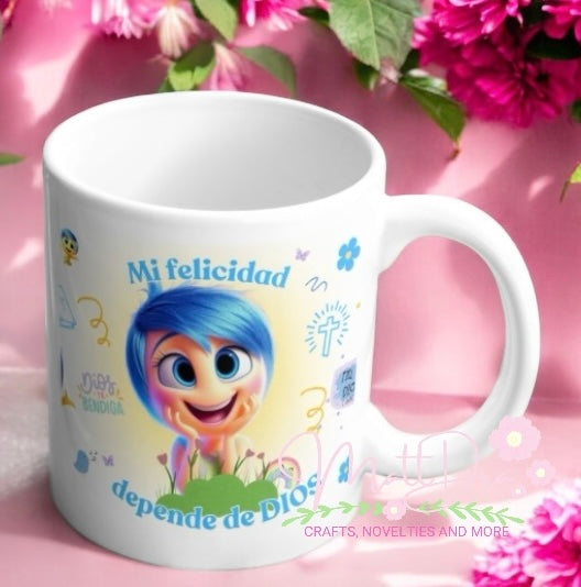 Cup Wrap Uv Dtf Joy / Mi felicidad depende de Dios / Inside Out