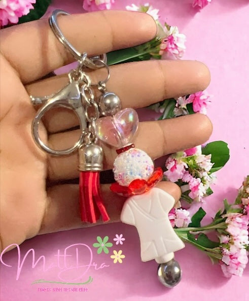 Nurse beadable keychains (handmade finished)