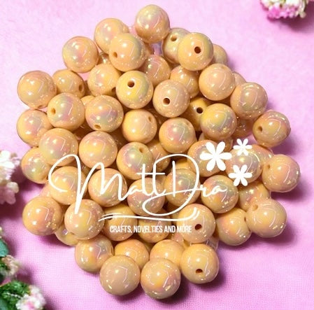 Acrylic beads 16mm peach (5pcs)