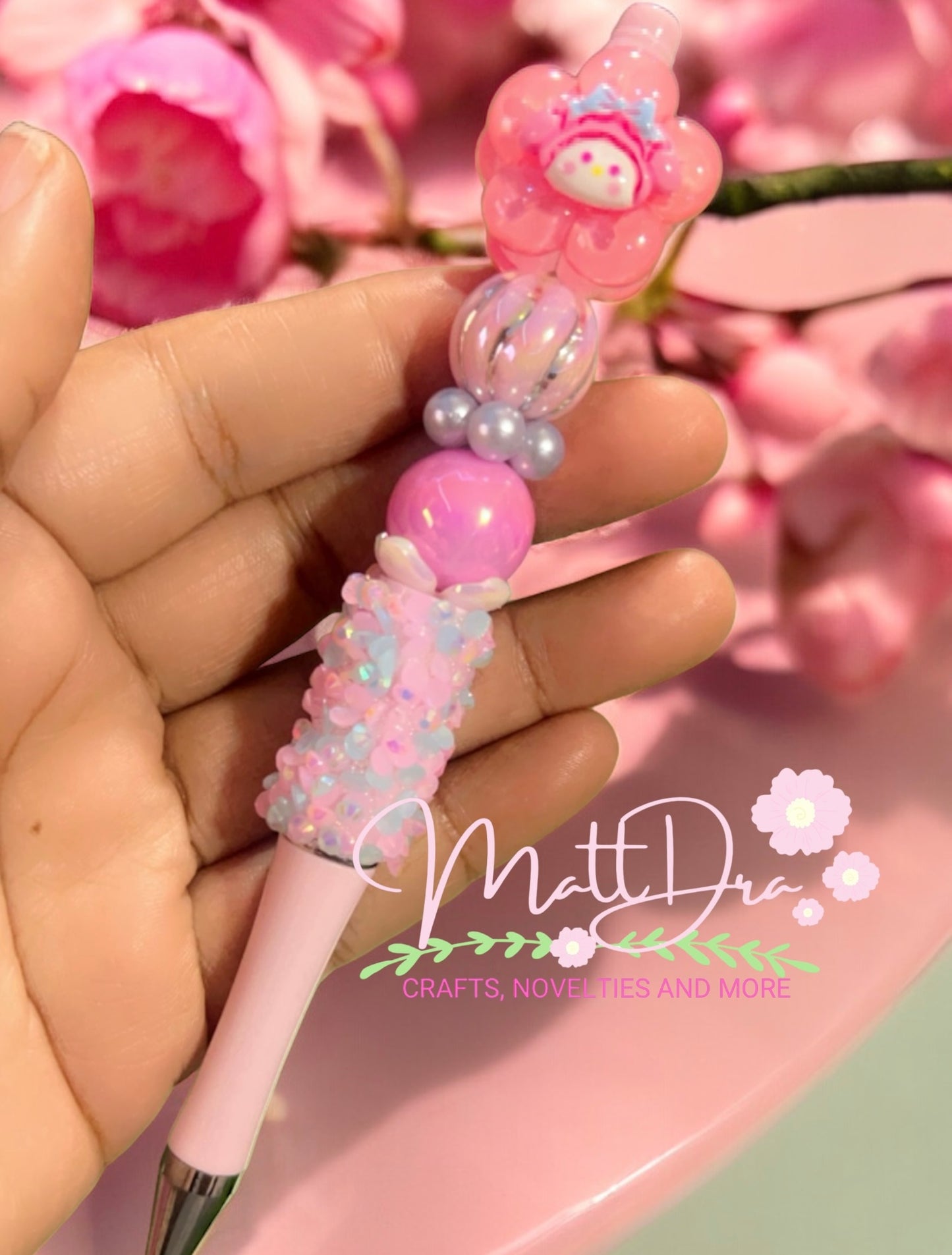 Finished beadable pens sanrio flowers