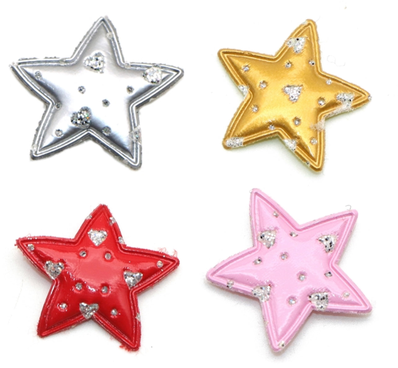 Synthetic leather stars (6 pcs)