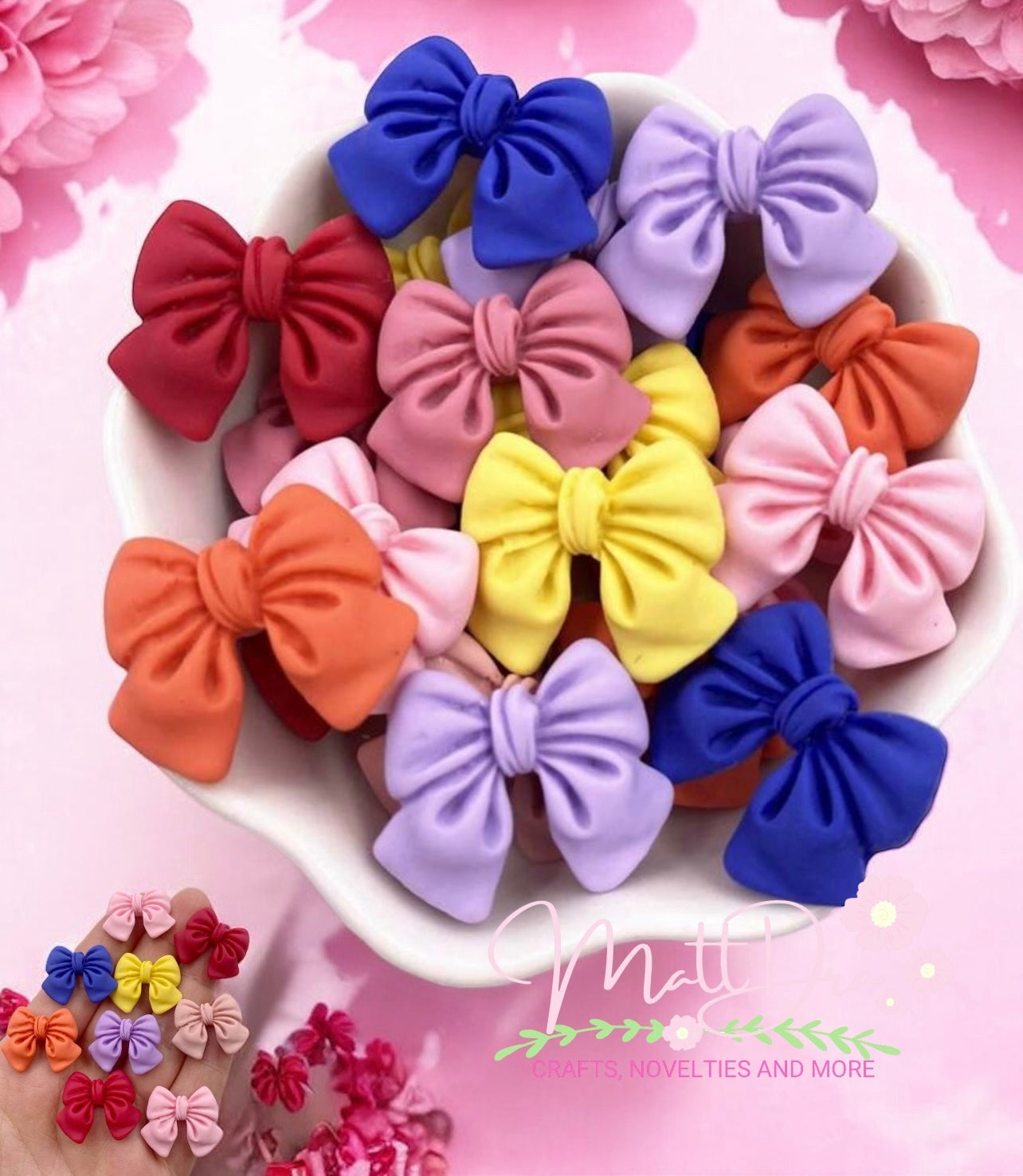 Resins Mini Bows (6 pcs mix)