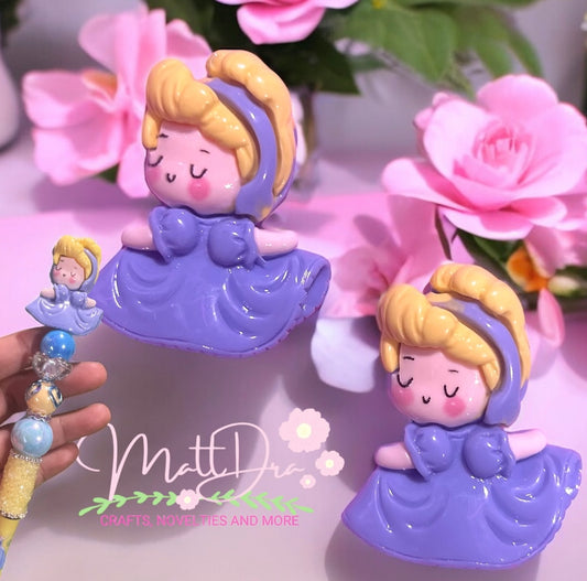 3D Resins blue princess (no hole)