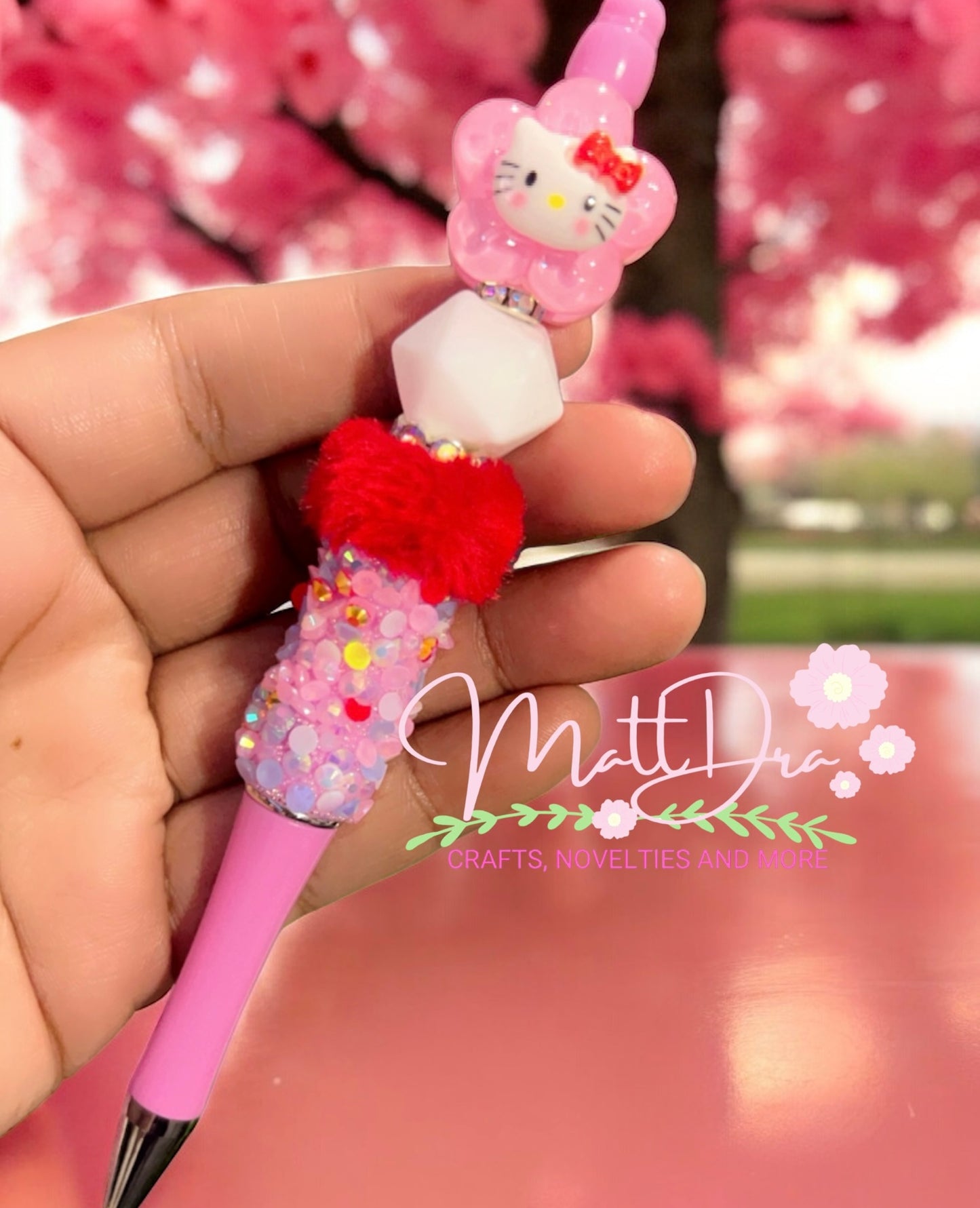 Finished beadable pens sanrio flowers