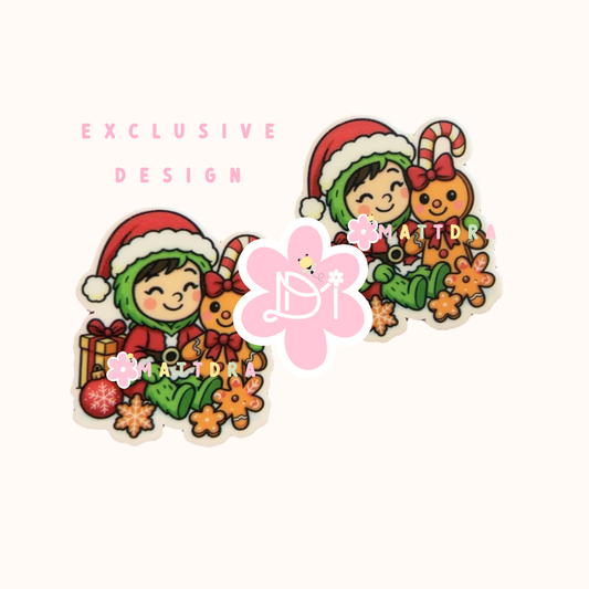 Gingerbread grinch -Planar Resins 2 pcs - Exclusive Design