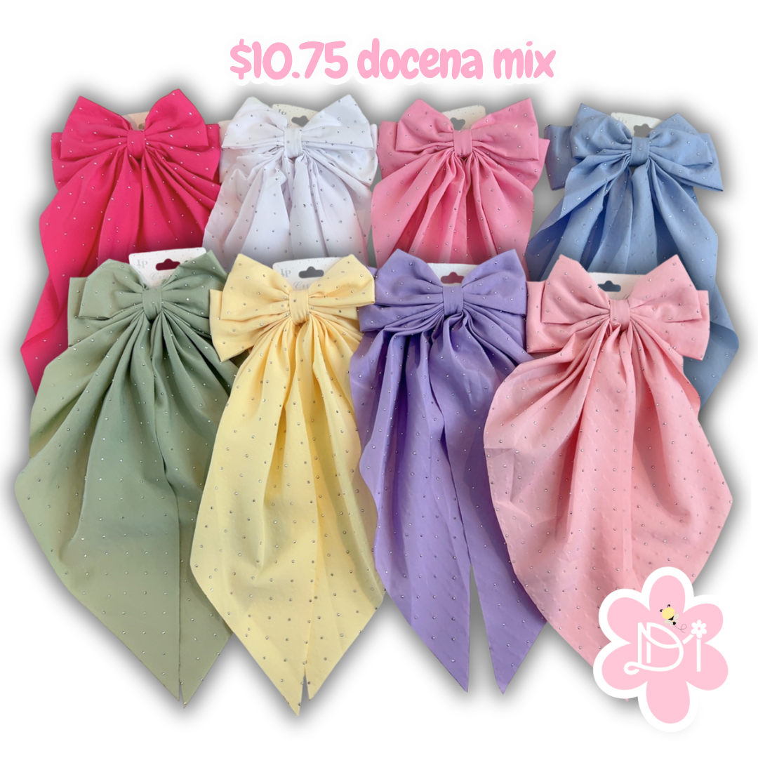 Docena Lazos Coquette con brillito (12pcs)