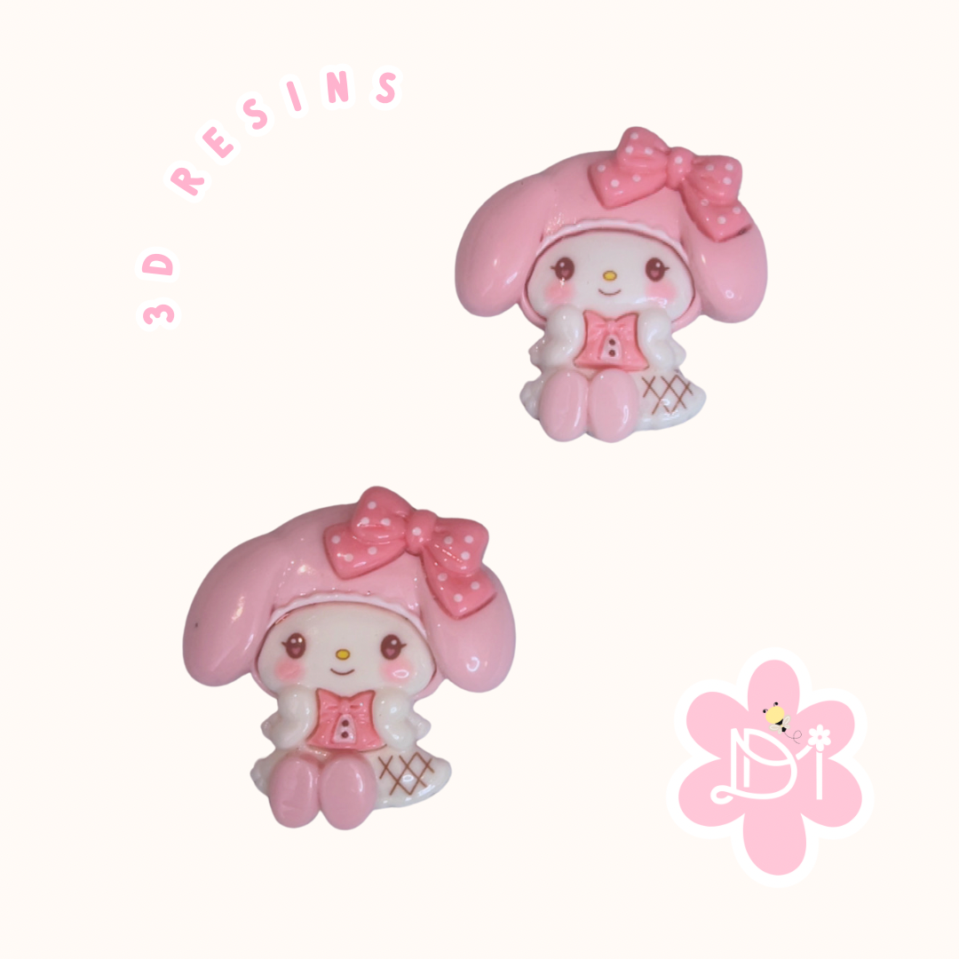 3D Flatback Resins / Rabbit / Kawaii