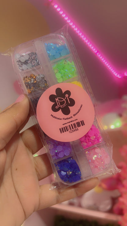 Multicolor Flatback Rhinestones