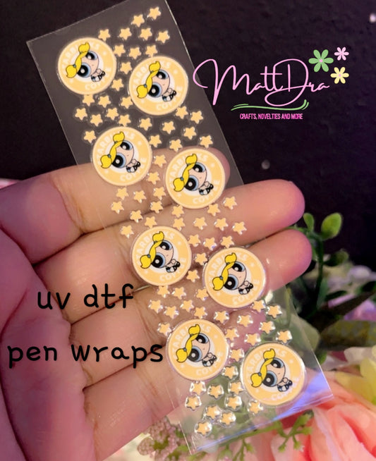 Pen Wrap uv dtd yellow girl